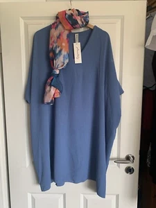 Italy New Collection Strandkleid Freizeit Kleid neu blau Gr. 46 48 Beach XXL - Bild 1 von 3