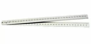 Präzisionsregel 24"" metrisch/Imperial Edelstahl 600 mm Metall Klapplineal - Bild 1 von 3