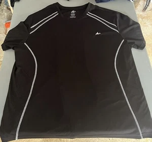 ATHLETECH Men’s Sz 2XL Shirt Short Sleeve Polyester Workout Fitness Black - Picture 1 of 4
