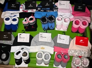 NIKE Baby 2Pc Infant Newborn Set Beanie Booties 0-6 Month Choose Multicolor NWT - Picture 1 of 24