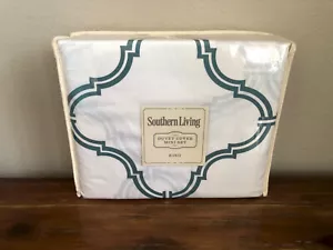 Southern Living Westcott Ogee set 3 pezzi copripiumino king federe bianco artico - Foto 1 di 6