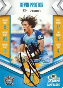 Signed 2018 GOLD COAST TITANS NRL Card KEVIN PROCTOR - Picture 1 of 1