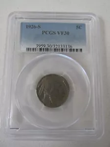 1926-S Buffalo Nickel PCGS VF30 - Picture 1 of 4