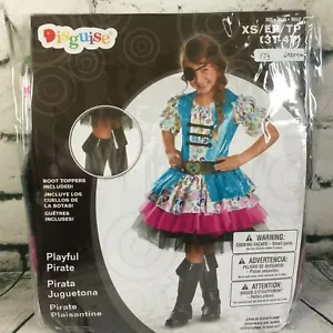 Playful Pirate XS MED Caribbean Wench Buccaneer Boot Tops Child Halloween Costu - Picture 1 of 26