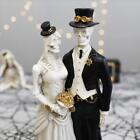 (Blue) Unique Skeleton Bride And Groom Ornaments Made Of Resin For LT
