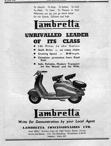 1952 Lambretta 125 LD Scooter Moped Original Ad - Picture 1 of 1