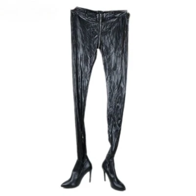 Stretchy Boot Leggings High Heel Pointy Toes Unisex Pointy Toe Thigh High Boots - Image 1 of 4