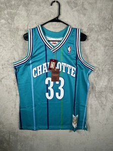 Charlotte Hornets Alonzo Mourning Mitchell & Ness Hardwood Classics Jersey Large - Picture 1 of 6