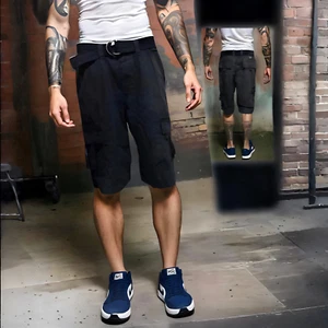 ^ECKO UNLIMITED^ (NAVY) BELTED CARGO SHORTS (WAIST 30”) - Bild 1 von 11