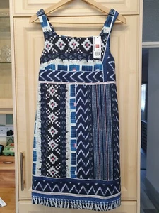 Warehouse Damen Patchwork Print Etuikleid Größe 8 Multi neu mit Etikett  - Bild 1 von 7