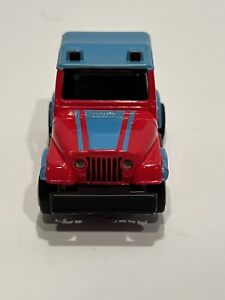 Vintage TYCO Red Jeep CJ-7 HO Slot Car Curvehugger HP2 w/Working Lights