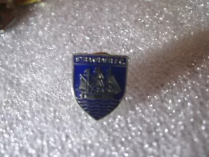 RARE OLD STRANRAER SCOTTISH FOOTBALL CLUB ENAMEL PRESS PIN BADGE - Picture 1 of 1