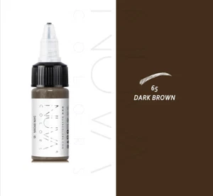 Nuva Colors Eyebrows DARK BROWN 1/2-oz Permanent Makeup PMU Color Ink Supplies - Picture 1 of 1