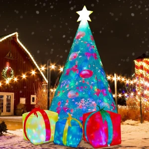 Giant 7FT Christmas Inflatable Tree Outdoor Decorations Blow up Yard LAwn Decor - Picture 1 of 6