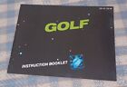 Nintendo Nes Instruction Booklet/Manual Only Golf Video Game Cart. Nes-Gf-Usa