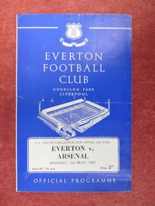 EVERTON gegen ARSENAL | 1964/1965 | FA YOUTH CUP HALBFINALE | 3. MAI 1965 UK PORTOFREI - Bild 1 von 3