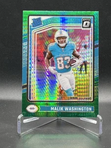 Fútbol americano óptico Donruss 2024 Malik Washington verde hiper clasificación novato delfines - Imagen 1 de 2