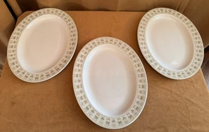 13" Royal Doulton Samarra set of 3 Serving Platter plate vintage ceramic oval - Picture 1 of 2