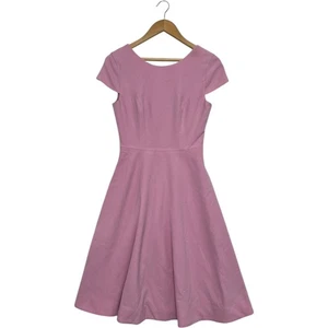 Abito The Population Livia Vestito Donna Piccolo Rosa Midi Cappellino Manica Vestibilità Svasato - Foto 1 di 14