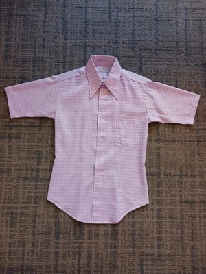 复古 50 年代 60 年代 ELDERADO 紫色几何宽领衬衫 — 第 1/4 张图片