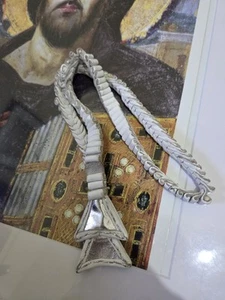 White Prayer Rope Lestovka Russian Orthodox Rosary Genuine Leather Pre-owned  - Picture 1 of 5