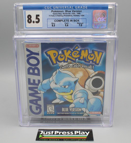 Pokemon: Blue Version Nintendo Game Boy CIB CGC Graded 8.5 w/ 9.4 Cartridge!
