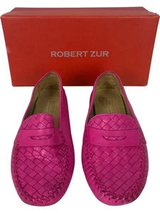 Robert Zur Petra Hot Pink Nappa Loafers UK Size 6 Leather Flats - Picture 1 of 10
