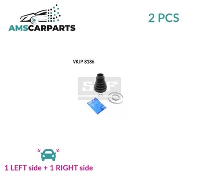 CV JOINT BOOT KIT PAIR TRANSMISSION END WHEEL SIDE FRONT VKJP 8186 SKF 2PCS NEW - Image 1 of 4