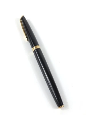 Waterman Rare Vintage Black Plastic Fountain Pen 14K Gold Tip - Image 1 of 4