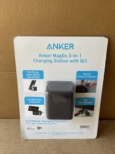 Estación de carga Anker MagGo 3 en 1 cubo con Qi2 para iPhone Airpod Apple Watch - Imagen 1 de 2