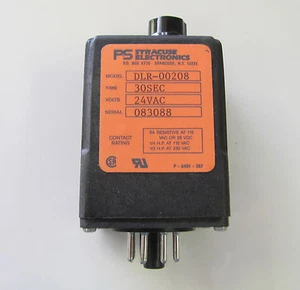 PS Syracuse DLR-00208 24VAC .5 to 30 second 10A SPDT Octal Base Delay On Break - Picture 1 of 3