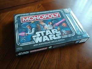 STAR WARS 40th Anniversary Special Ed. Hasbro Monopoly Game