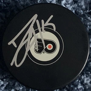 Michael Del Zotto signed puck Philadelphia Flyers NHL autographed Rangers - Picture 1 of 2