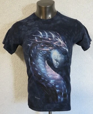 Mens The Mountain T Shirt Size S Cotton USA Blue Water Dragon 2018 Graphic Print - Image 1 of 4