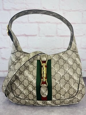 Gucci x Balenciaga Hacker Project Web Jackie 1961 GG Supreme Bag - Image 1 of 4