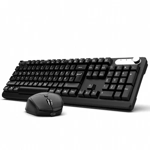 Kabellos, Schwarz, QWERTY - INCA Tastatur IWS-549U Wireless Set inkl Maus - Bild 1 von 6