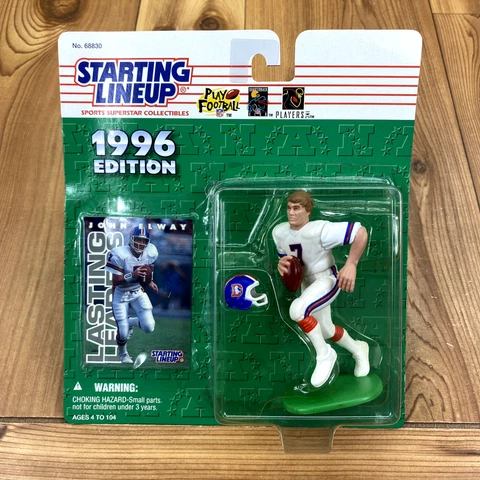 NEW Starting Lineup 1996 NFL John Elway Denver Broncos Card & Action Figure Cover