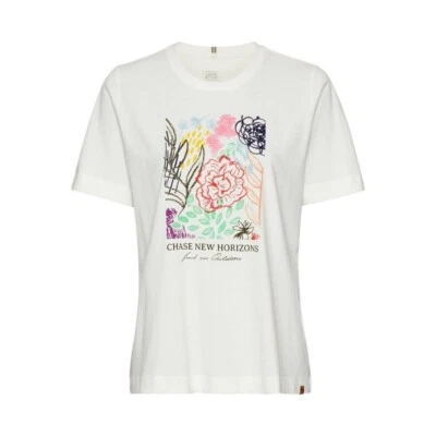 Camel active Damen T-Shirt Regular Fit weiß Floral 5T64 309608 80 - Bild 1 von 4