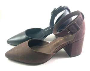 Anne Klein Ramal Pointed Toe Mid Block Heel Ankle Strap Pumps Choose Sz/ Color - Picture 1 of 14