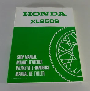 Manual De Taller Honda XL 250 S Año 1978 - Imagen 1 de 3