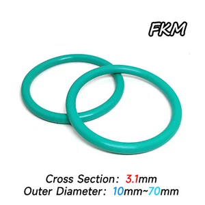 FKM Dichtung Dichtring10 Stück O-Ring 10 - 70 mm Schnurstärke 3,1 mm - Picture 1 of 3