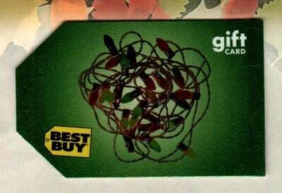 BEST BUY Holiday Lights ( 2002 ) Die-Cut Foil Gift Card ( $0 ) RARE - Image 1 of 2