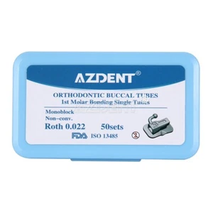 50 Sets AZDENT Ortho Buccal Tube Dental 1st Molar Bondable Non-Con Roth.022 - Picture 1 of 8