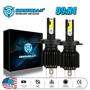 H4 9003 LED Headlight Bulbs Kit Super Bright 2200W 330000LM HI-LO Beam White HID - Picture 1 of 12