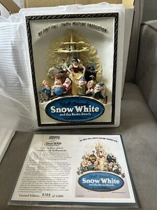 DISNEY SNOW WHITE SCULPTED FIGURINE 1937 7 Dwarfs 3D MOVIE POSTER ART CODE 3 Vtg - Picture 1 of 5