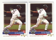 2003 Grandstand California-Carolina League All Stars Greg Sain 2 Card Lot