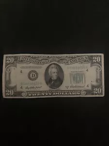 1950 Series B-Twenty Dollar Bill Federal Reserve Note $20 Bill  - Picture 1 of 6