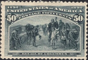 #240 F-sehr guter Erhaltungszustand OG-50¢ KOLUMBIANISCH-frische hochwertige klassische Briefmarke! (REM #240-6) - Bild 1 von 2