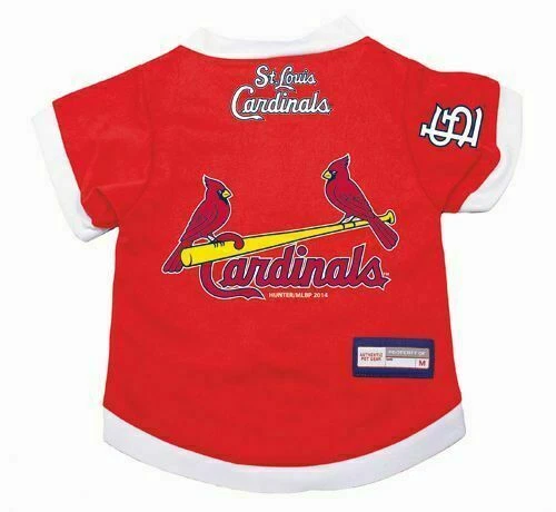 Camiseta alternativa ST. LOUIS CARDINALS DOG CAT PREMIUM com NAME TAG XS EXTRA GRANDE - Imagem 1 de 1