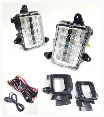 Fit 2020-2023 Sierra 2500 3500 HD Base SLE SLT w/ Bezel Switch LED Fog Light Set - Image 1 of 4
